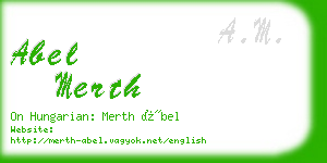 abel merth business card